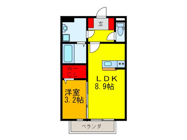 グレイス奥林Aの物件間取画像